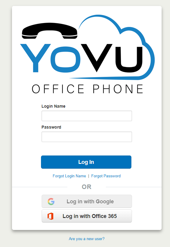 Logging into YOVU Web Portal