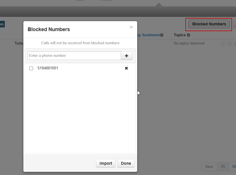 Call Blocking